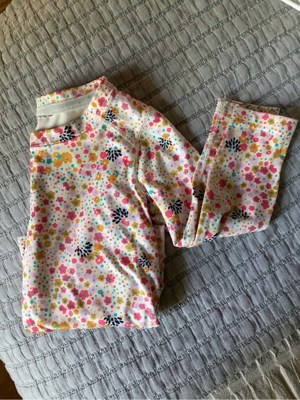 Girls Floral Pink Cotton Pajama Set